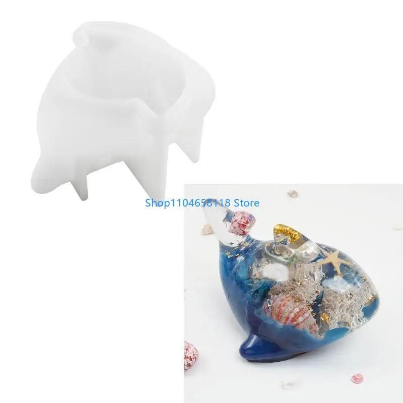 Decorative Animal Pendant Mold Dolphin Silicone Mold 3D Ocean Seal