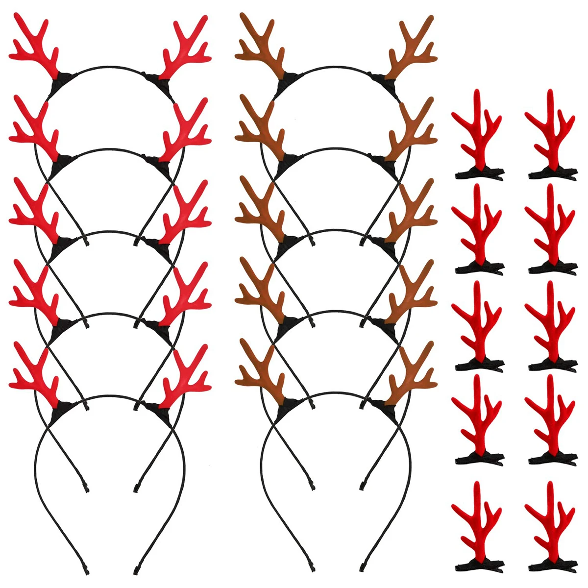 

20 Pcs Antler Hair Clips Set Premium Costume Headband for Kids Birthday Party Christmas Halloween Cosplay Fancy Wear