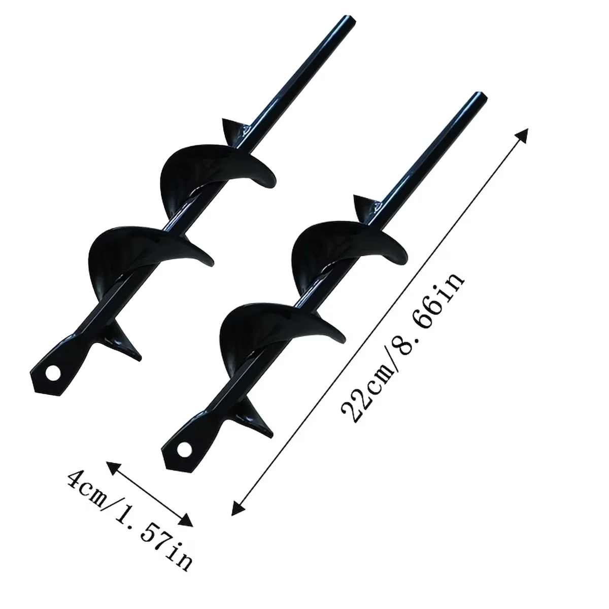 Garden Auger Drill Bit, 2Pcs Soil Bulb Planter Spiral Hole Digger for Planting Flowers Vegetables