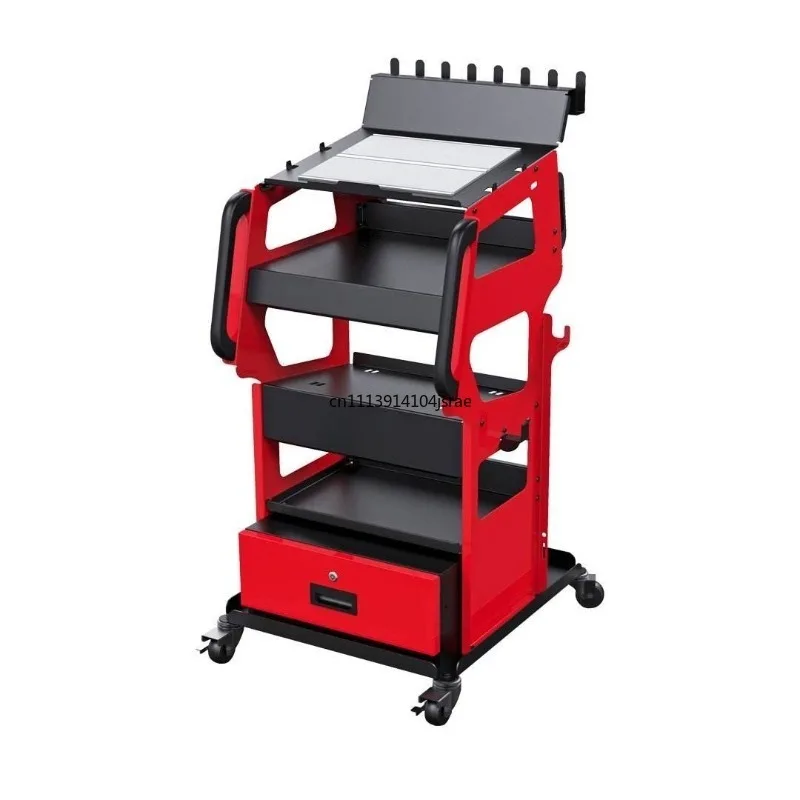 For TWT-100 Steel Auto Repair Trolley, Heavy Duty Mobile Tool Box, Rolling Storage Cabinet for Car Mechanics & Garage Workshop