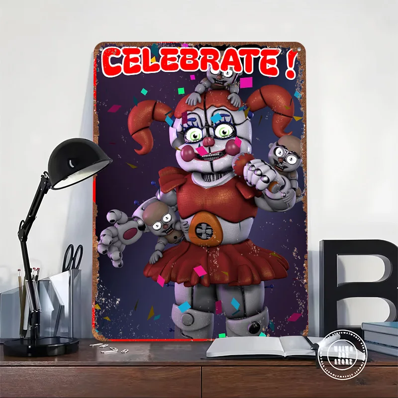 Circus Baby : CELEBRATE Tin Plaque Poster Customized Wall Art Retro Vintage Metal Signs for Room Garage Decoration Gaming House