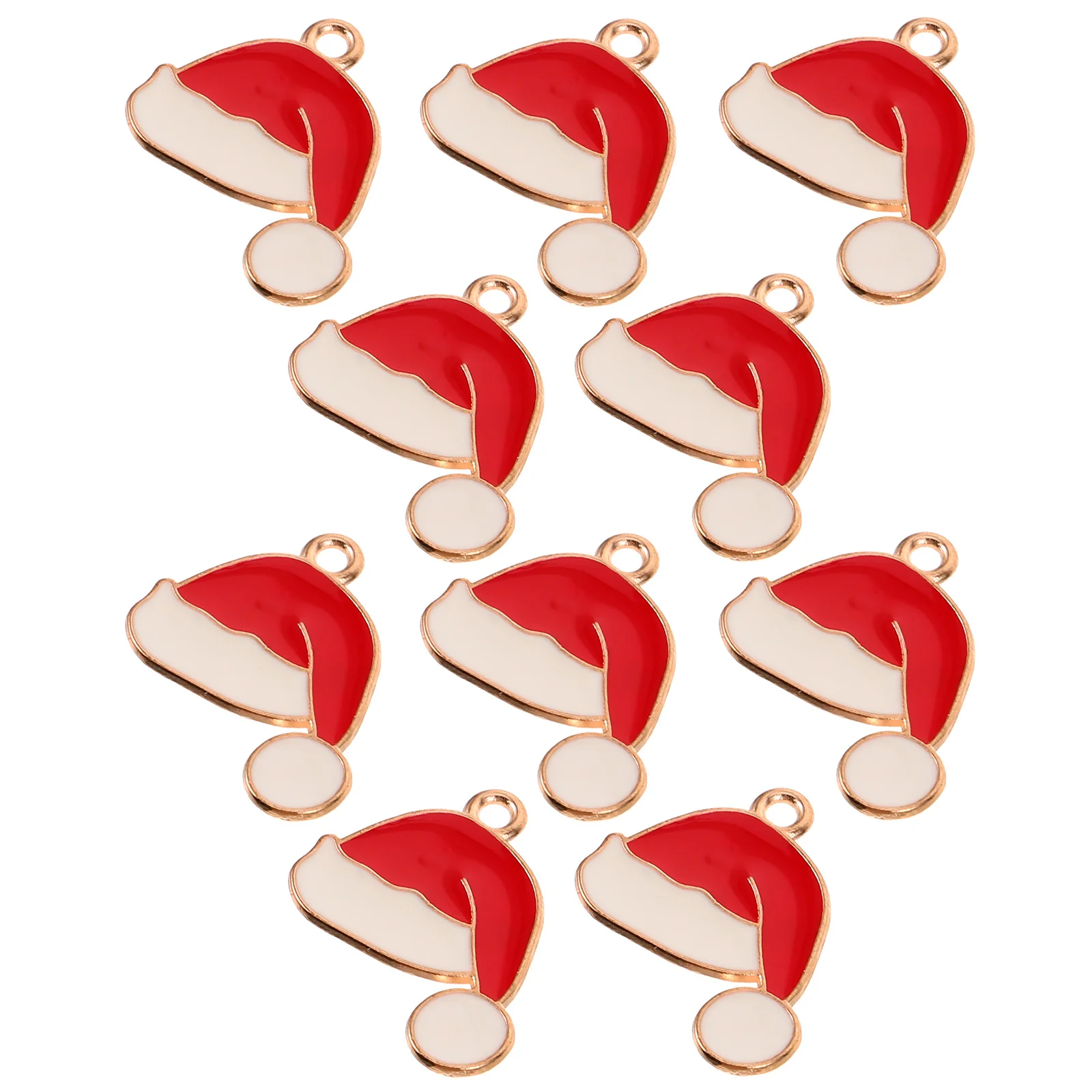 

20Pcs Christmas Hat Jewelry Charms Alloy Pendants for DIY Necklace Bracelet Keychain Craft Xmas Decorations Making