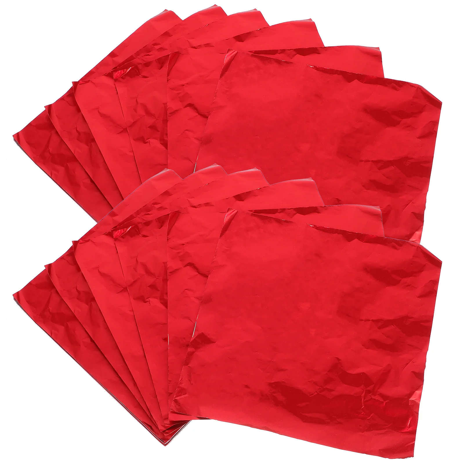 100 قطعة تغليف المواد الغذائية الألومنيوم الأحمر غلاف الحلوى للشواء المنزل المطبخ استخدام القصدير احباط ورقة التعبئة احباط الشوكولاته التفاف أداة الخبز #4