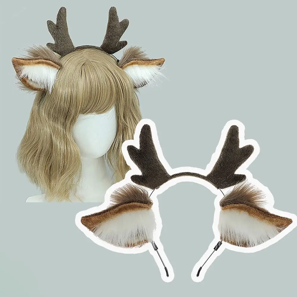 

Lolita Deer Ears Reindeer Antler Headband Cute Party Headpiece Head Hoop Festival Decorations Headwear Cosplay Party