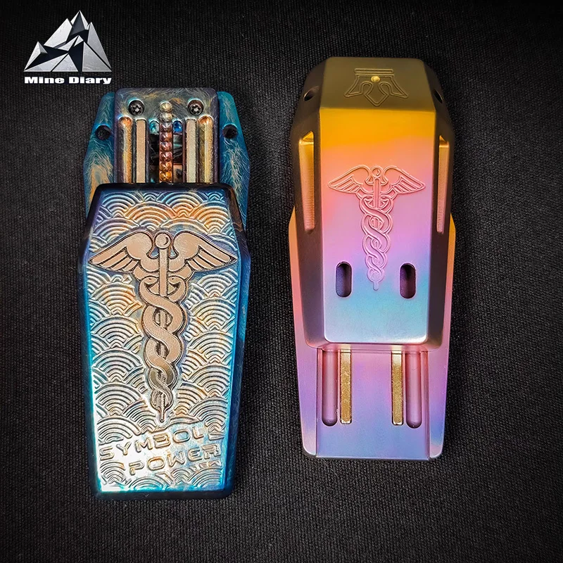 ZD EDC Croak Mechanical Push Slider Fidget Toys Titanium Alloy Fashion Stress Relieving Toys Adult Desktop Fidget Slider
