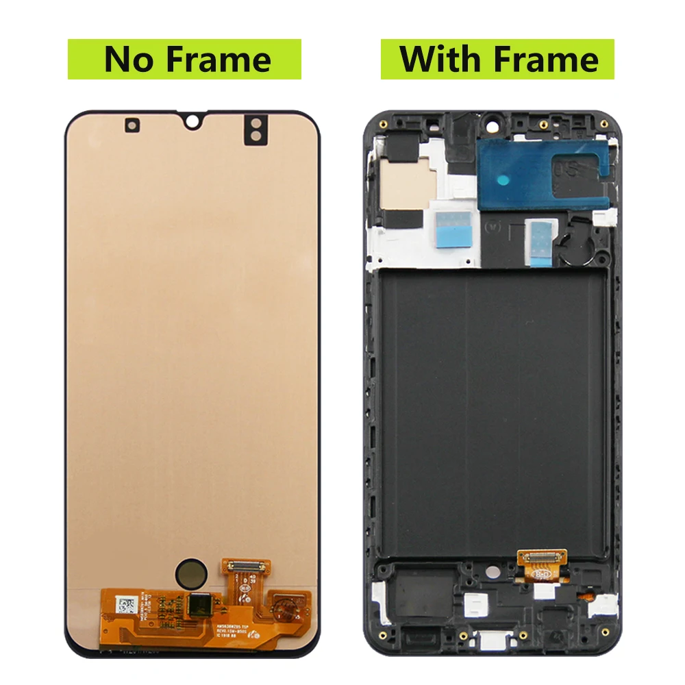 Super AMOLED A50 LCD Display Screen For Samsung A505F A505G A505W A505U LCD Display with Touch Screen Digitizer Assembly A50