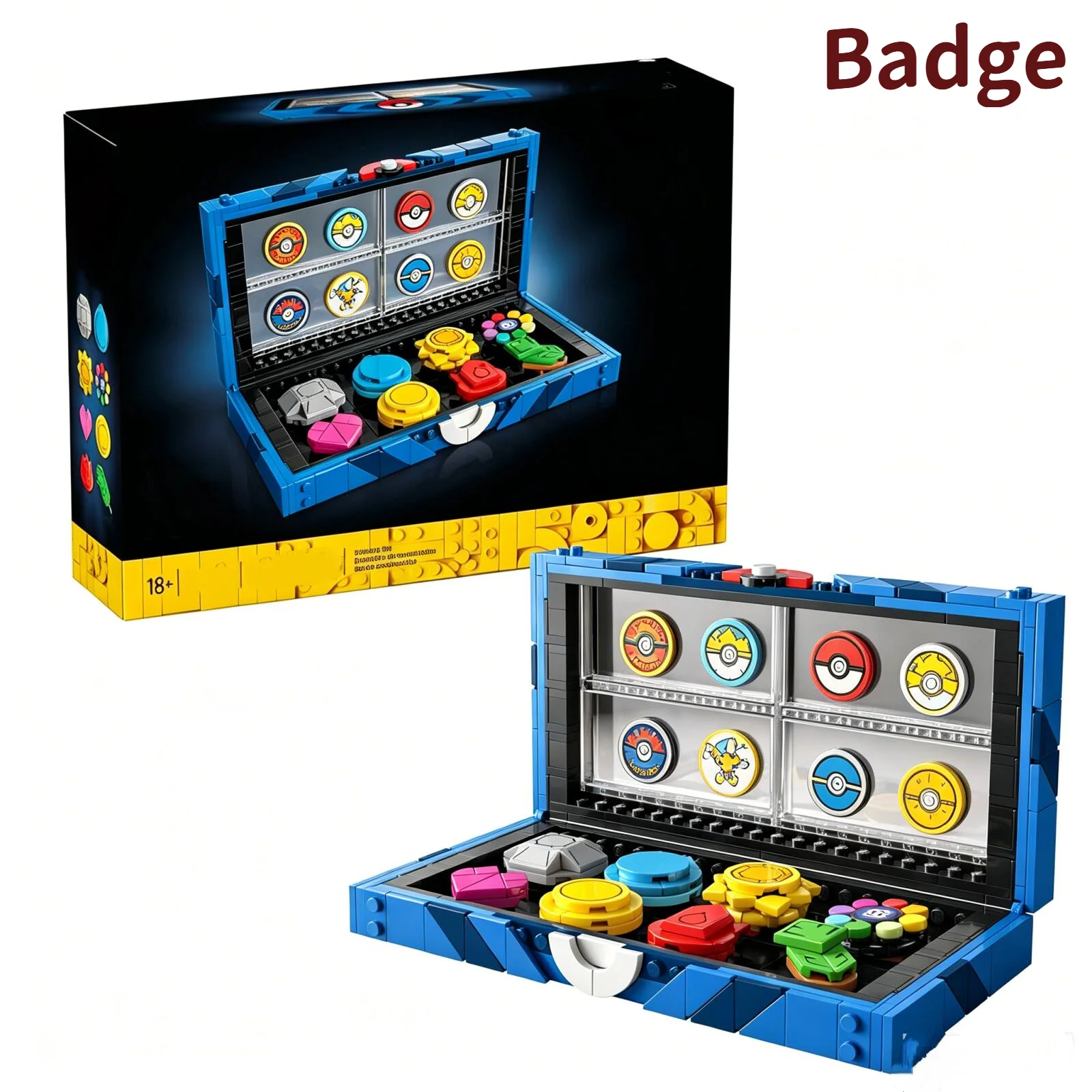 Nuevo 2026, 312 piezas, Popular, Colección de insignias de Pokémon de la Región de Kanto 40892, Modelo de bloques de construcción de juguete para adorno y regalo