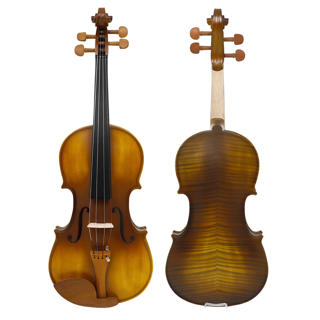 Astonvilla AV-650 4/4 Acoustic Violin Spruce Top Tiger Stripe Solid Wood Fingerboard Fiddle with Case Violin Parts & Accessories