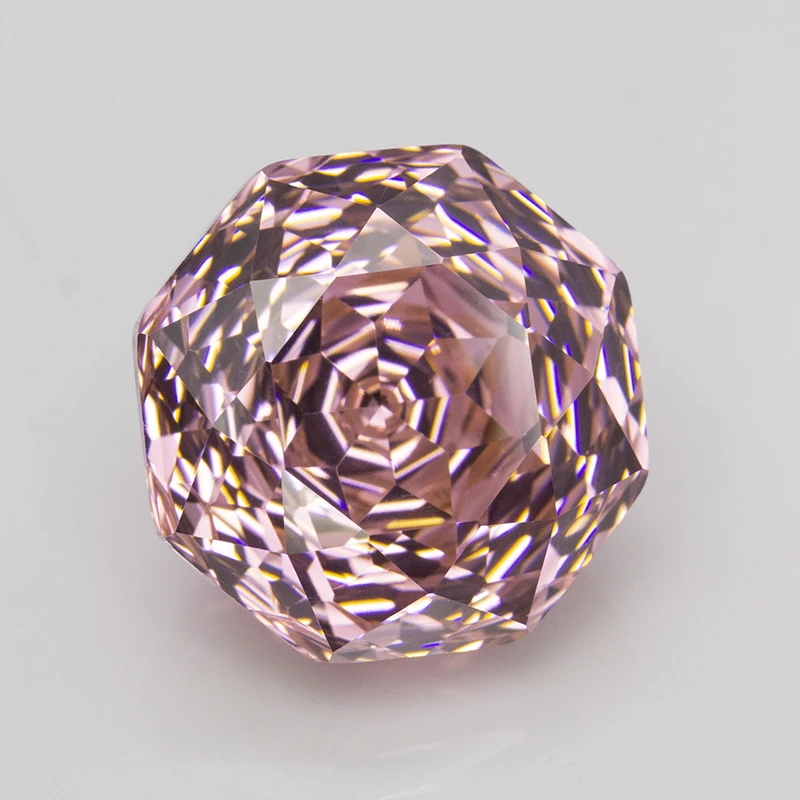 New 5A Padparadscha Millennium Octagon Rose Cut Cubic Zirconia Loose stones for Jewerly Making