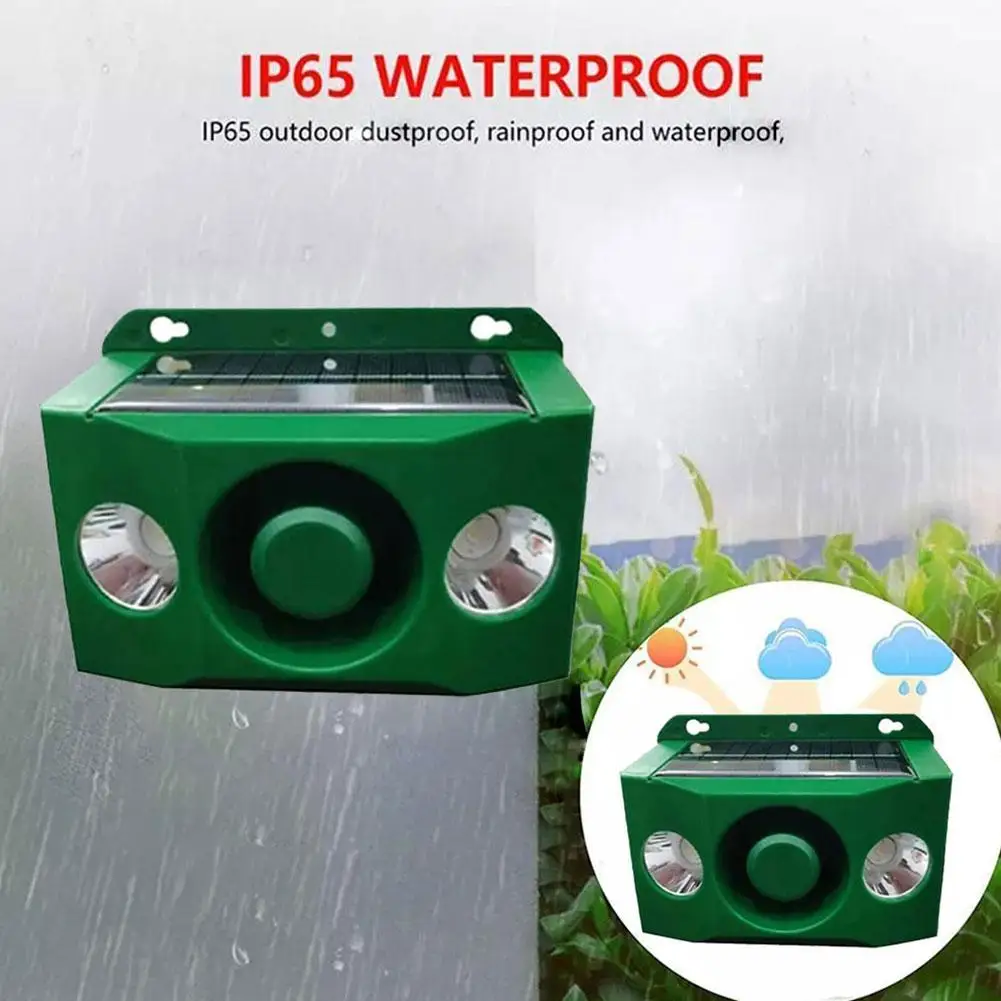 Loud Dog Barking Wild Boar Repeller Solar Warning Lights Products Home Flash Protection Repeller Long Burst Garden Range Ni D0I9