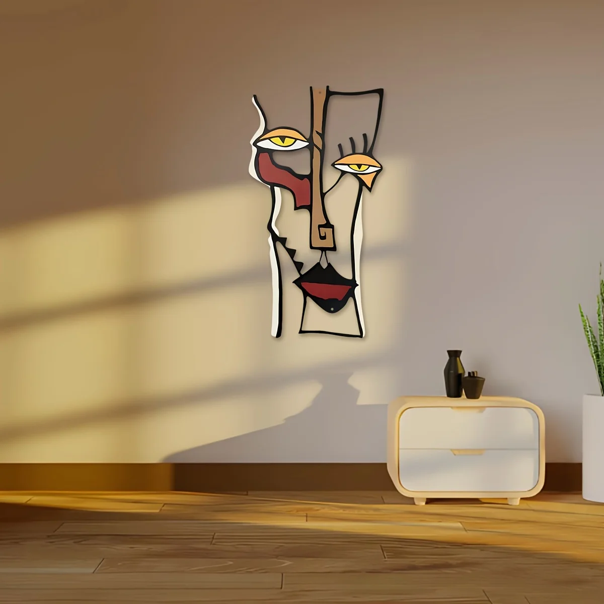 Colorful Picasso Wall Metal Wall Decor, Colorful Picasso Wall Home Sign, Farmhouse Bedroom Wall Decor, Living Room Office