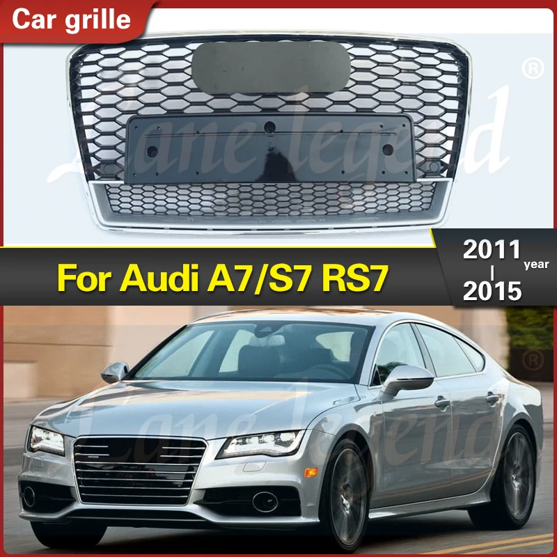 

Front Grille Bumper Grill ABS Chrome plating For Audi A7/S7 2011-2015 Car Accessories For RS7 Style Center Racing Grill Styling