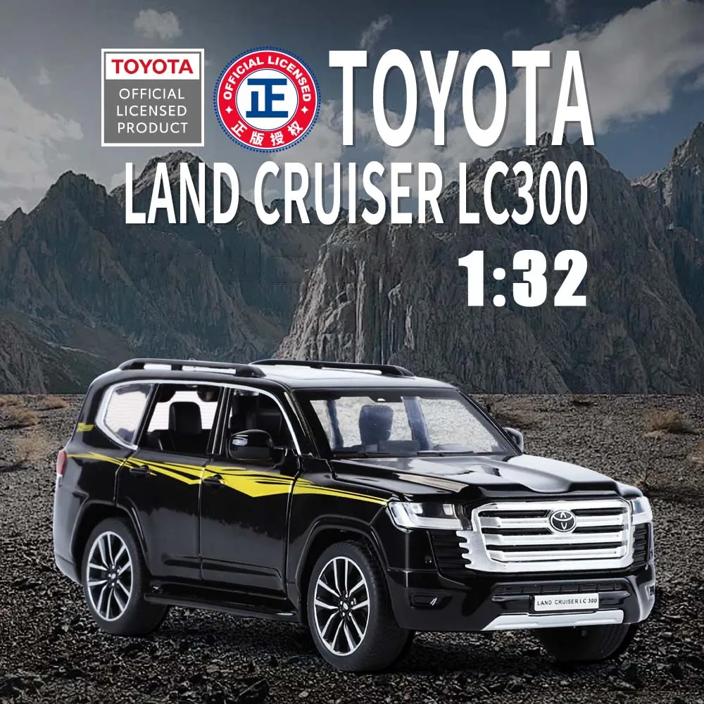 

1:32 Scale Land Cruiser LC300 Off Road SUV Alloy Diecast Car Model Fast Furious Sound Light Kid Gift Boy Toy Collect accurate re