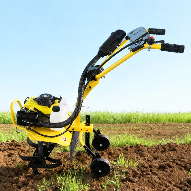 Farm Use Mini Tiller Mini Rotavator Agriculture Land Rotary Hand Cultivator Walk Behind Tiller Garden Cultivator Machine