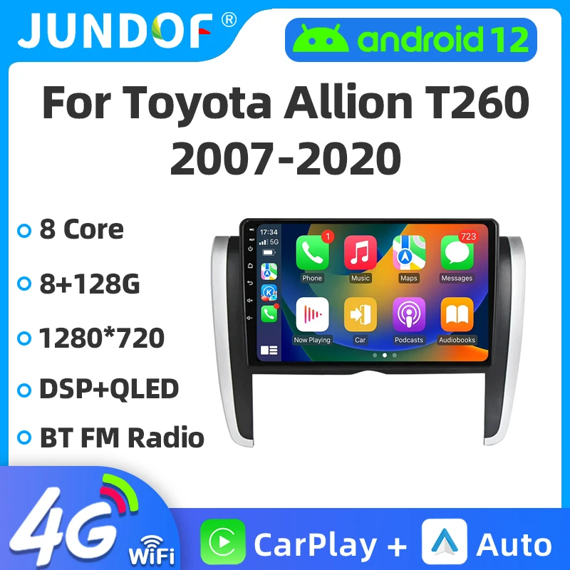 

Android 13 Radio For Toyota Allion T260 2007-2020 Car Multimedia Stereo Player Carplay Touch Screen 2 Din GPS 4G wifi Navigation