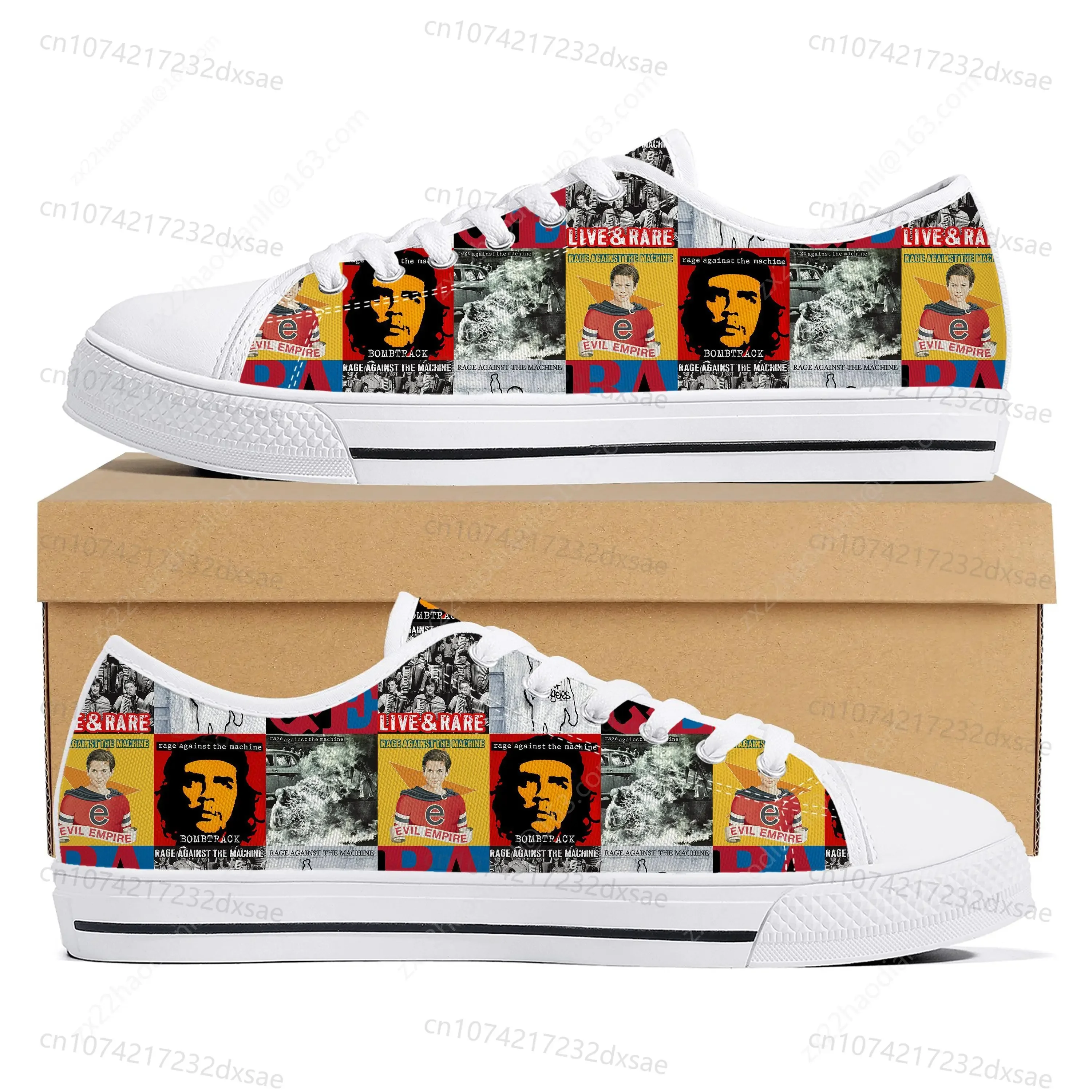 Rage Against The Machine Low Top High Quality Sneakers Mens Women Teenager Canvas Sneaker Casual Couple Shoes Custom Shoes