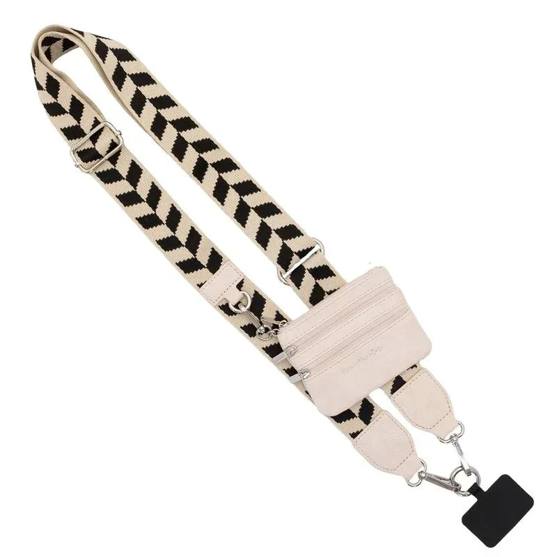 

Women's Bag Accessories Crossbody Shoulder Multi-color Strap Rhombus Printed Bag Strap Replacement Single Shoulder Bag Strap
