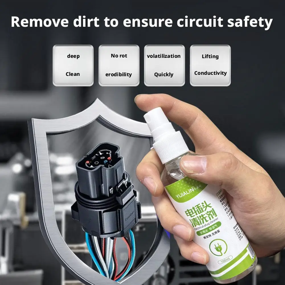 100ml Electrical Contact Cleaner Spray - Fast-Drying, Non-Flammable Formula for Industrial Equipment Car Parts - view 6