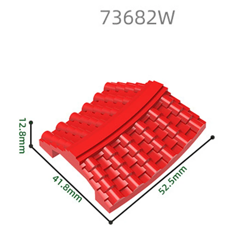 MOC 1 個 73682 ワット特別な円形両面タイル 55 × 42 屋根ビルディングブロック家城壁レンガ粒子おもちゃ子供のギフト