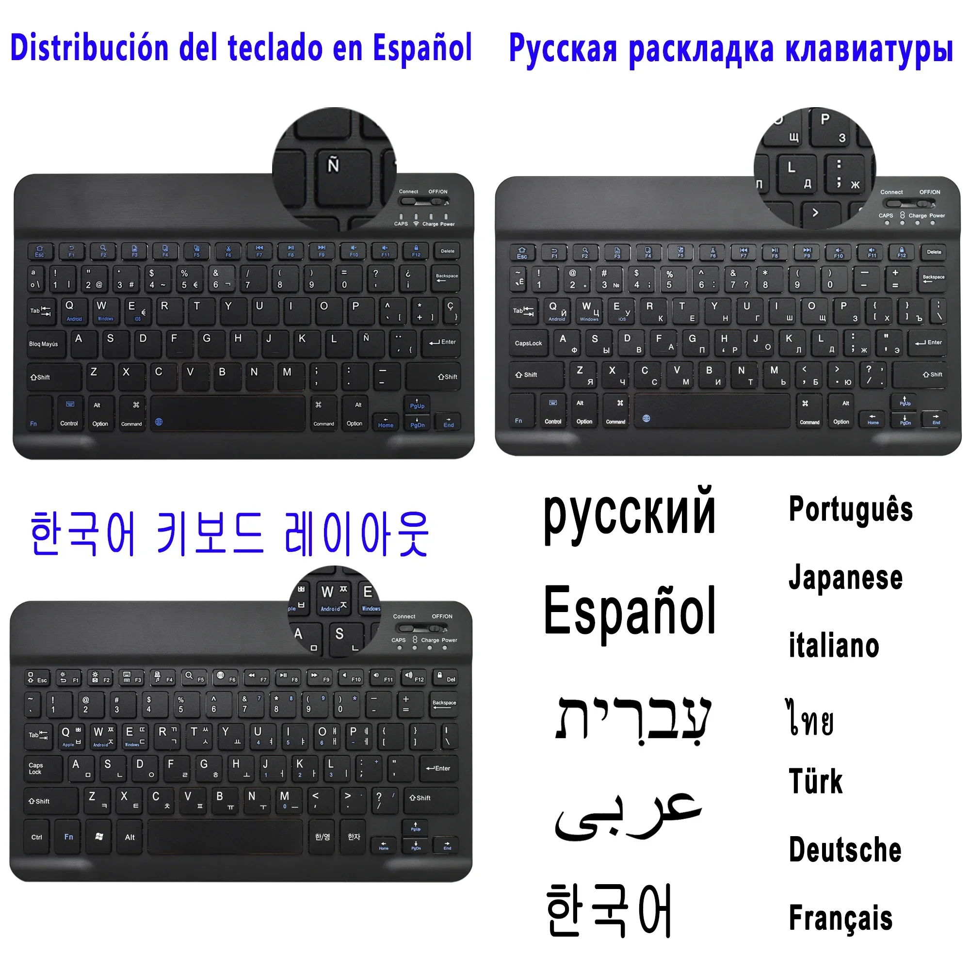 Case Keyboard For Lenovo Tab P12 Pro Xiaoxin Pad Pro 12.6 Russian Spanish Arabic Hebrew Korean Thai Portuguese Keyboard Mouse