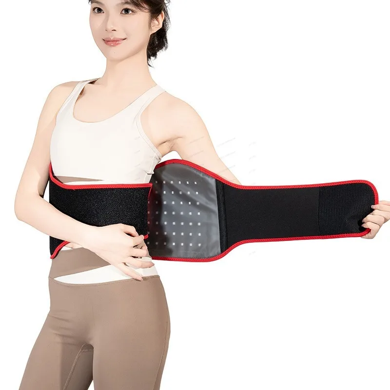 660nm/850nm Red Light Heating Waist Belt, Far Infrared Waist Support for Home Care & Sports Recovery