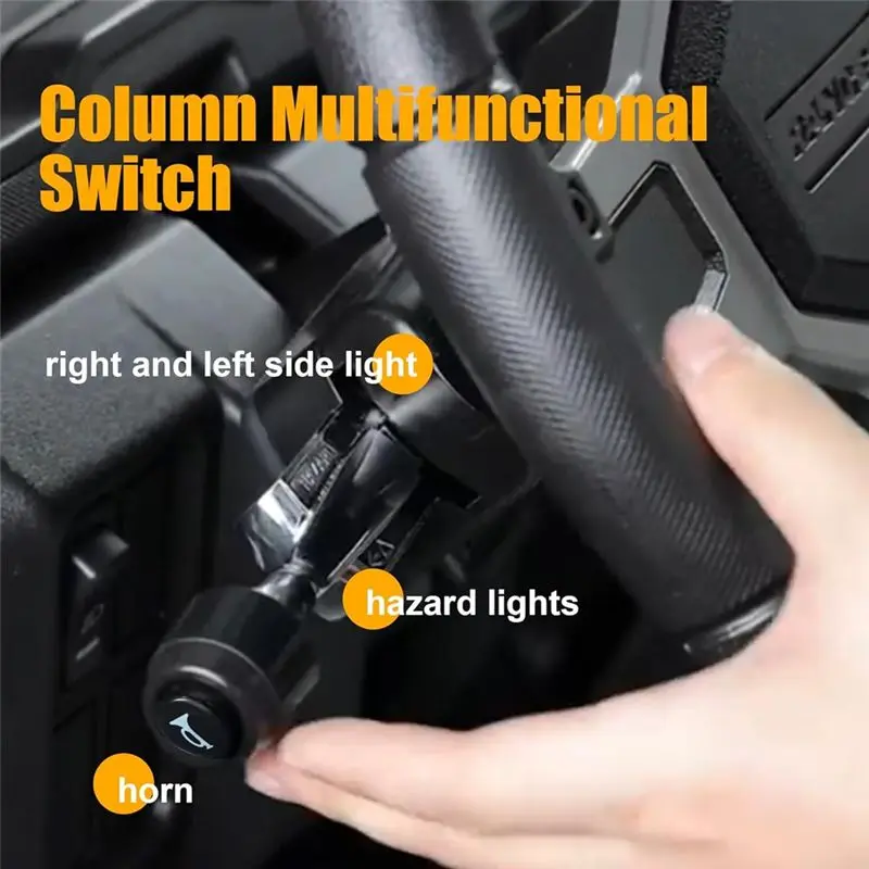 WF-Universal UTV ATV Turn Signal Kit For Polaris, Pioneer, Talon, Can-Am, Kawasaki, Arctic Cat With Column Turn Switch