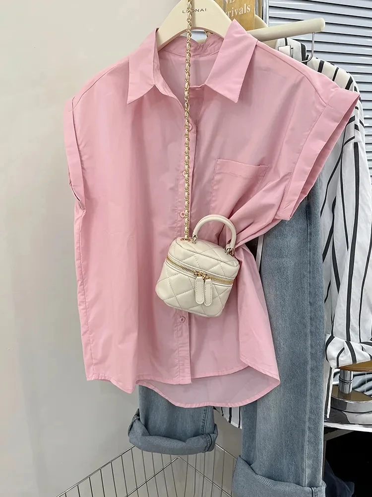 

Loose Korean Sle Women's ort Sve irt Summer New Design Sensation Small Flng Sve Svel Versatile Top