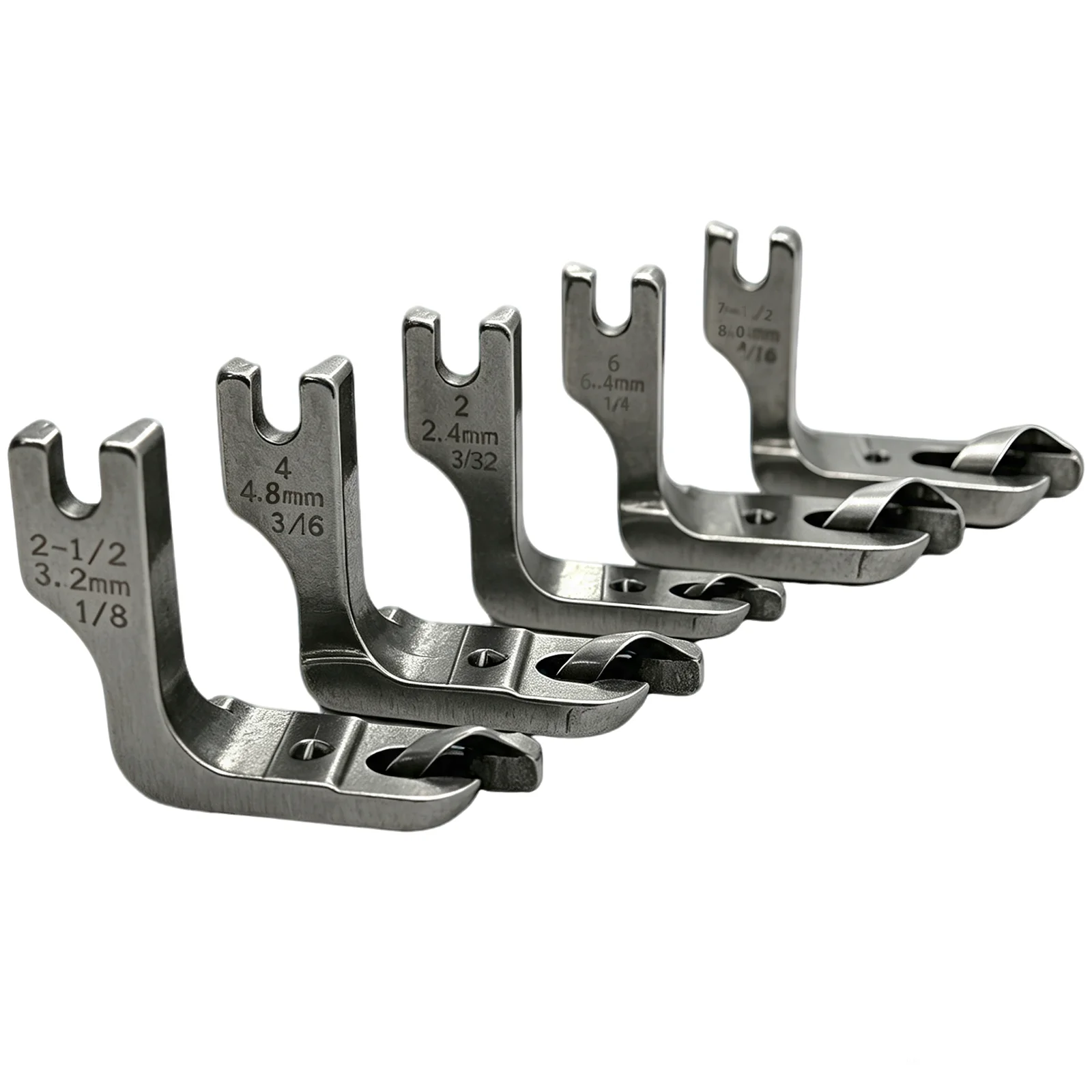 5Pcs Rolled Hemmer Presser Foot Universal Feet For Brother Singer Juki Industrial Single‑needle Sewing Machine Accessories