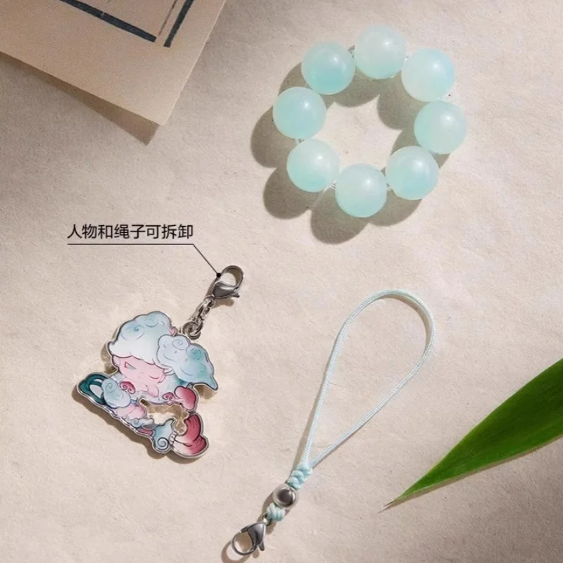 Genuine Blind Box Dimoo One Wind Moon Series Beaded Pendant Keychain Mystery Box Peripheral Phone Chain Girl Surprise Gift