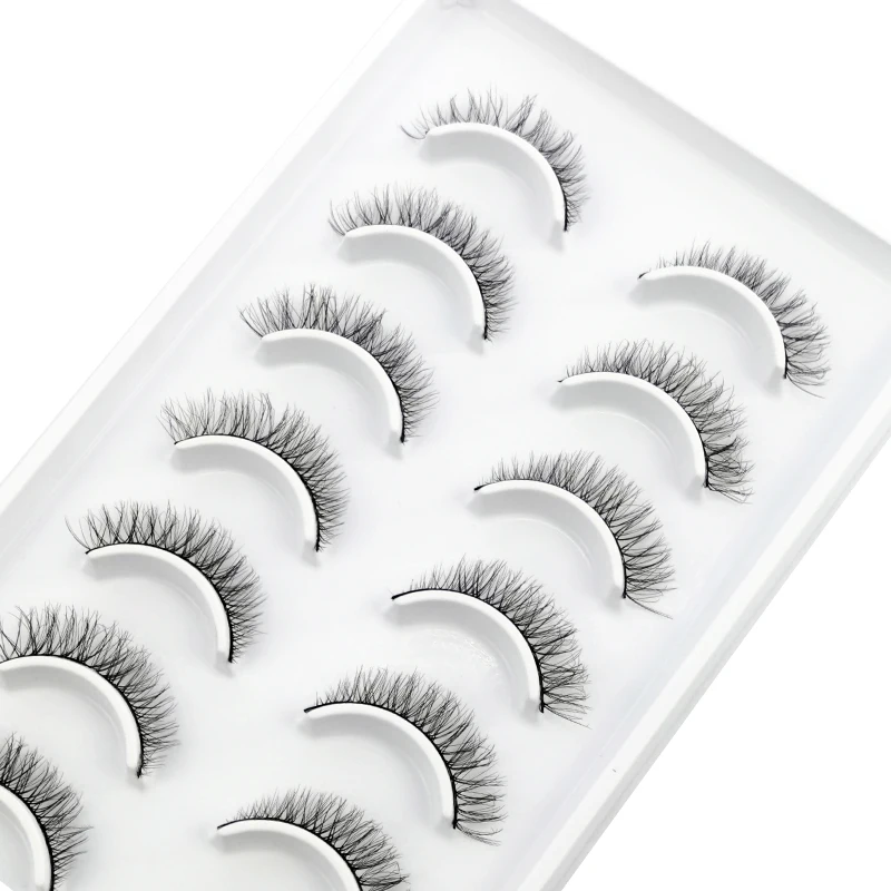 HBZGTLAD 10คู่ขนตาปลอมธรรมชาติปลอมขนตายาวแต่งหน้า3d Mink Eyelashes ตัวต่อขนตา Mink Eyelashes สำหรับความงาม