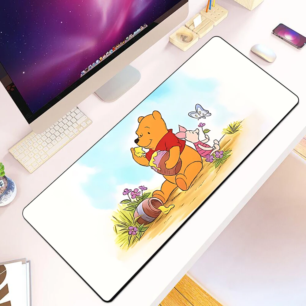 Cute Winnies the Poohs Mousepad HD Printing Computer Gamers blocking Edge tappetino per Mouse antiscivolo tastiera muslimah PC Desk Pad