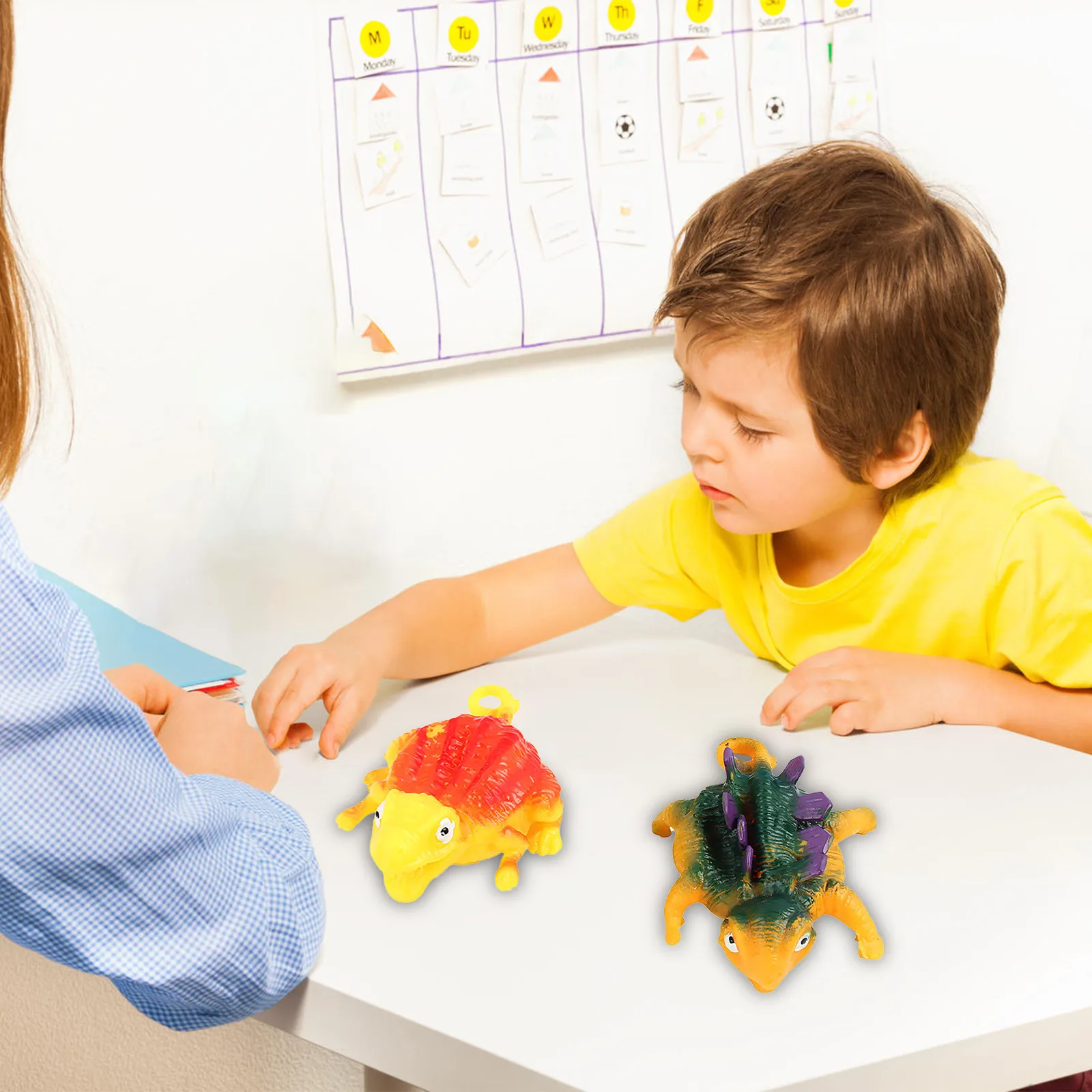 3 قطعة أطفال مضحك ديناصور الحيوان نفخ تنفيس كرات-الضغط لينة تململ بالون لعبة حفلة رياضية لطيف مضحك ألعاب هدية