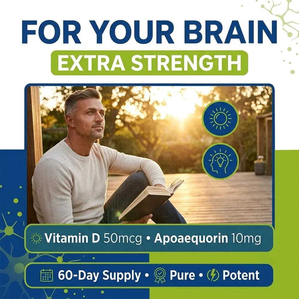 Brain Capsules - with Vitamin D, Supports Immunity and Promotes Muscle, Bone, and Nervous System Health
