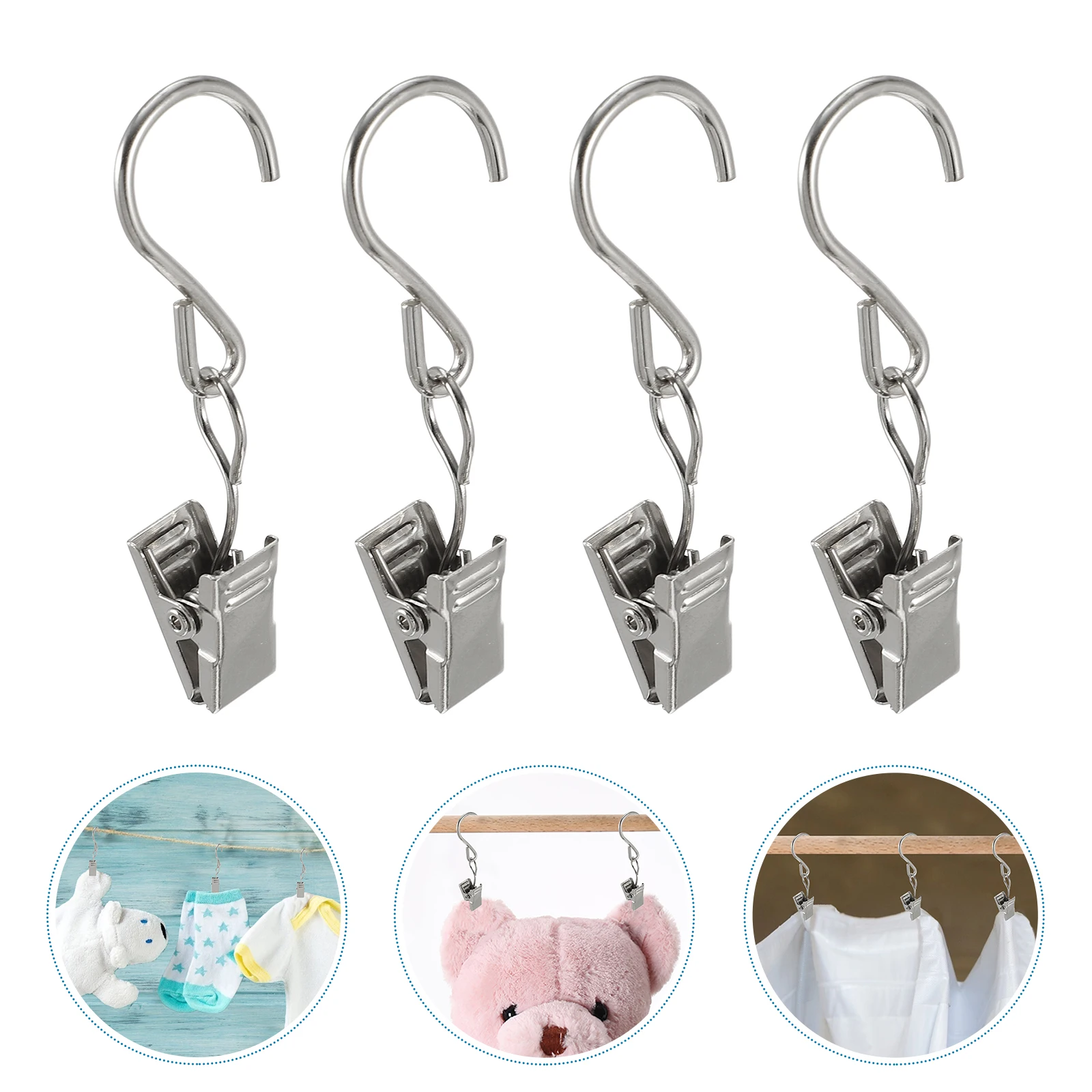 

50 Pcs Decorate Hook Clip Curtain Clamps Hanging Iron Heavy Duty Drapery Clips Hooks