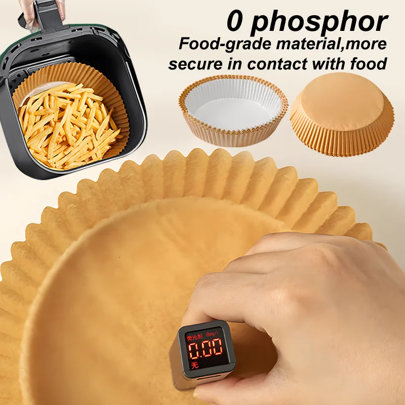16cm 20cm Air Fryer Baking Pape Airfryer Papers Round Air Fryer Parchment Paper AirFryer Oil-Proof Disposable Paper Liner