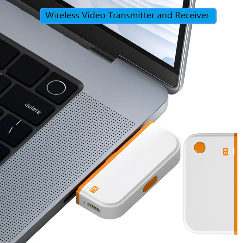 HDMI-Compatible Type C Wireless Video Transmitter Receiver 50M Extender Adapter TV Stick Dongle for Laptop PC Phone TV Monitor