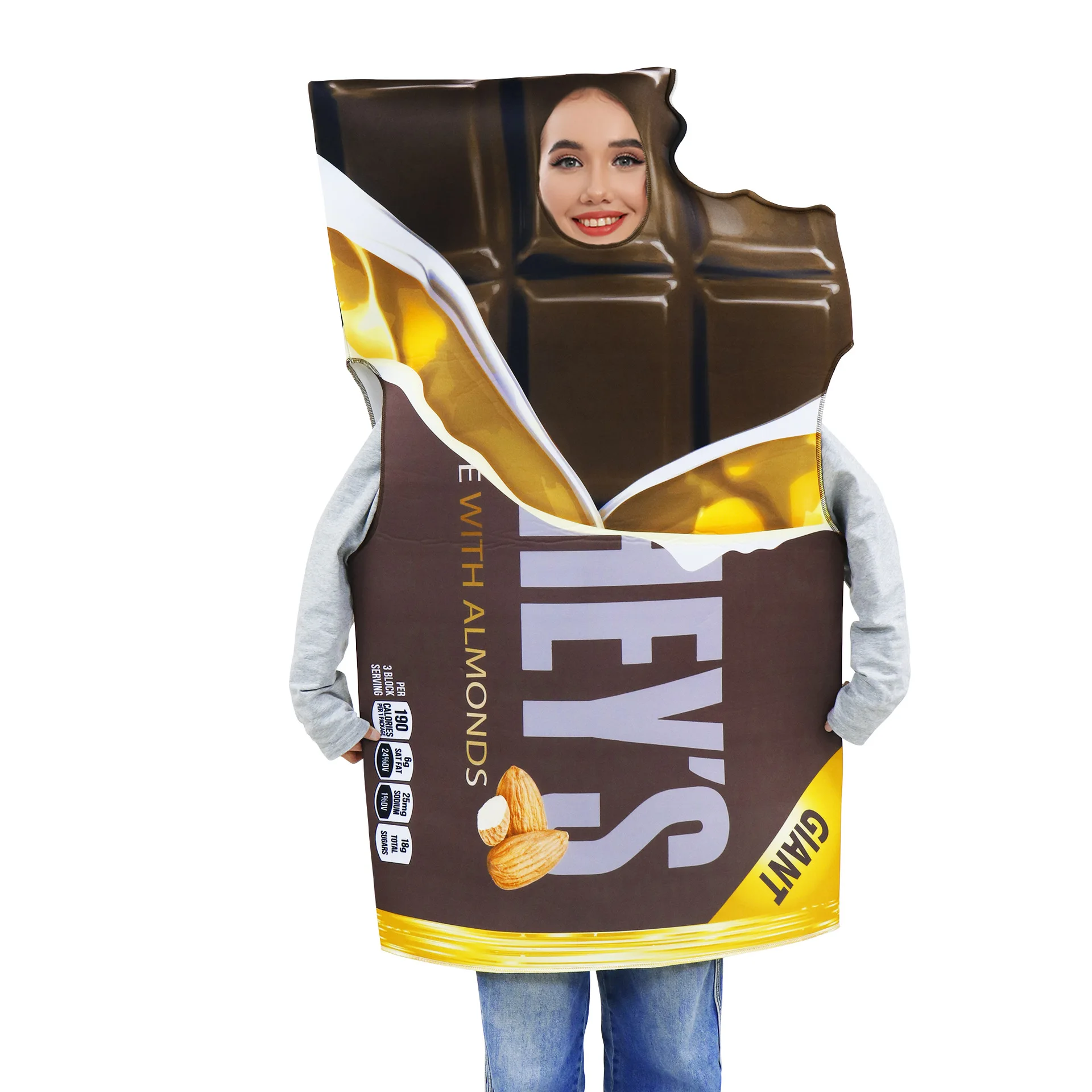 Chips Costume Adult Halloween Makeup Ball Cosplay Outfits Funny Chocolate Snack Unisex Carnival Party Food Hat Clothing