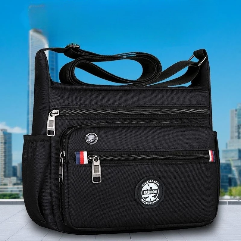 Business Fashion Men's Shoulder Bag Women's Crossbody Bag Large Capacity Multipurpose Travel Bags Tool Bag Oxford Cloth Material