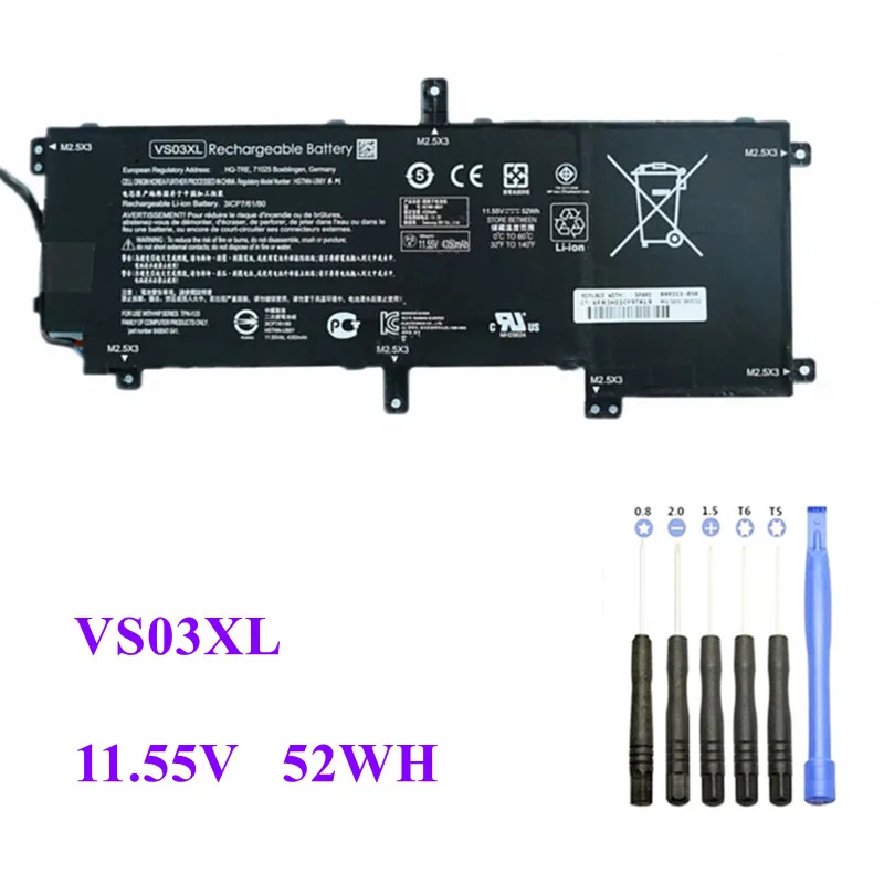 

VS03XL 11.55V 52WH Laptop Battery For HP Envy 15-AS 15-AS014WM 849047-541 HSTNN-UB6Y Tablet