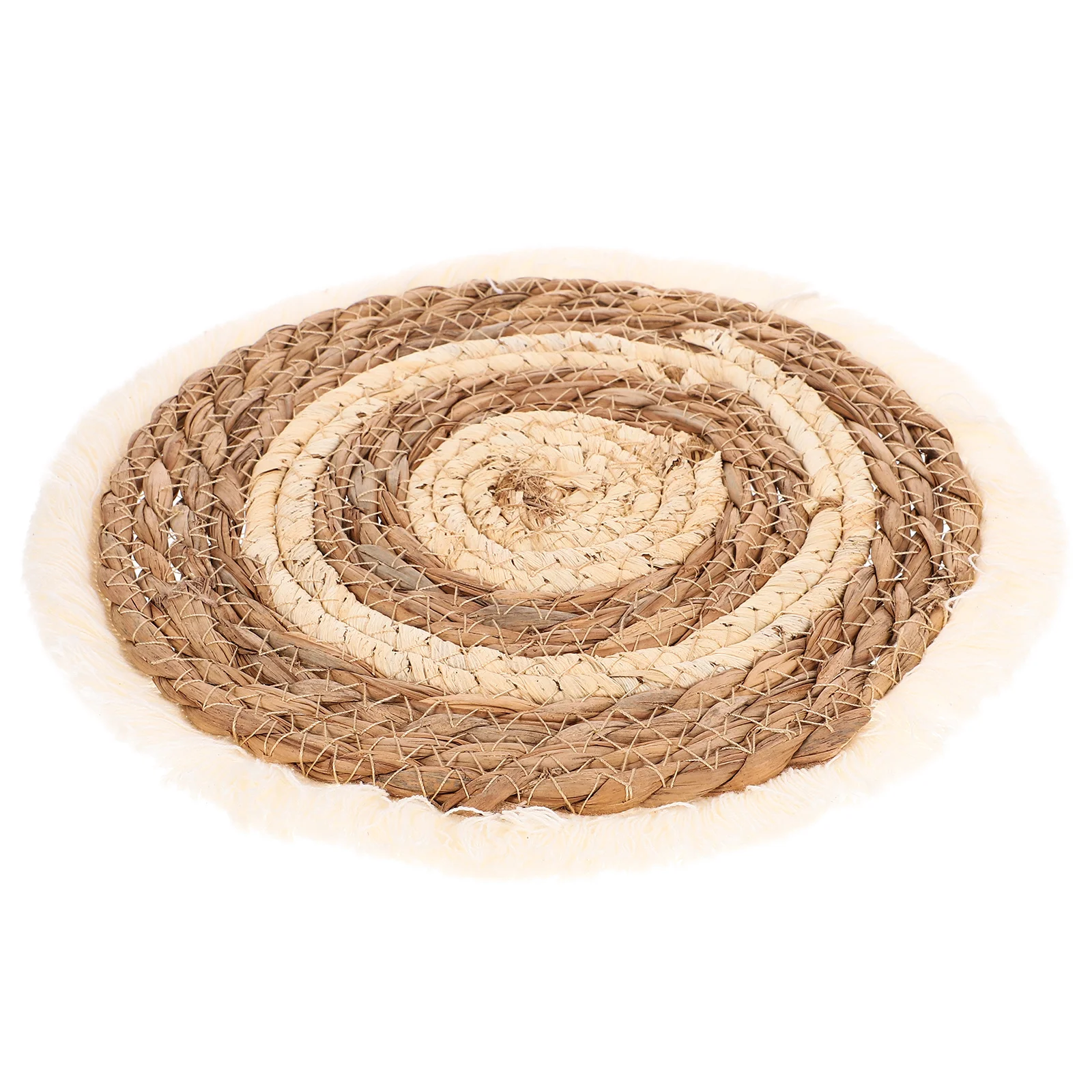 

Rustic Woven Placemat Heat Resistant Handwoven Plate Mat for Coffee Table Pot Placemat Table Cup Pad Decorative Mat