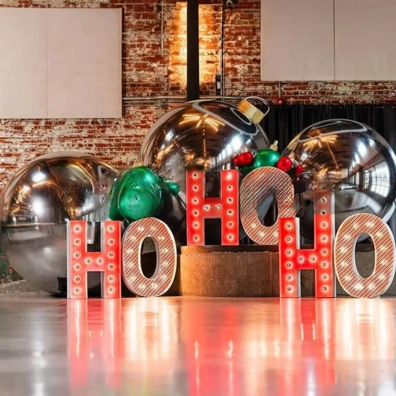 Giant Hanging Inflatable PVC Disco Mirror Ball Silver Iridescent Shiny Color Mirror Ball Decorative Ball