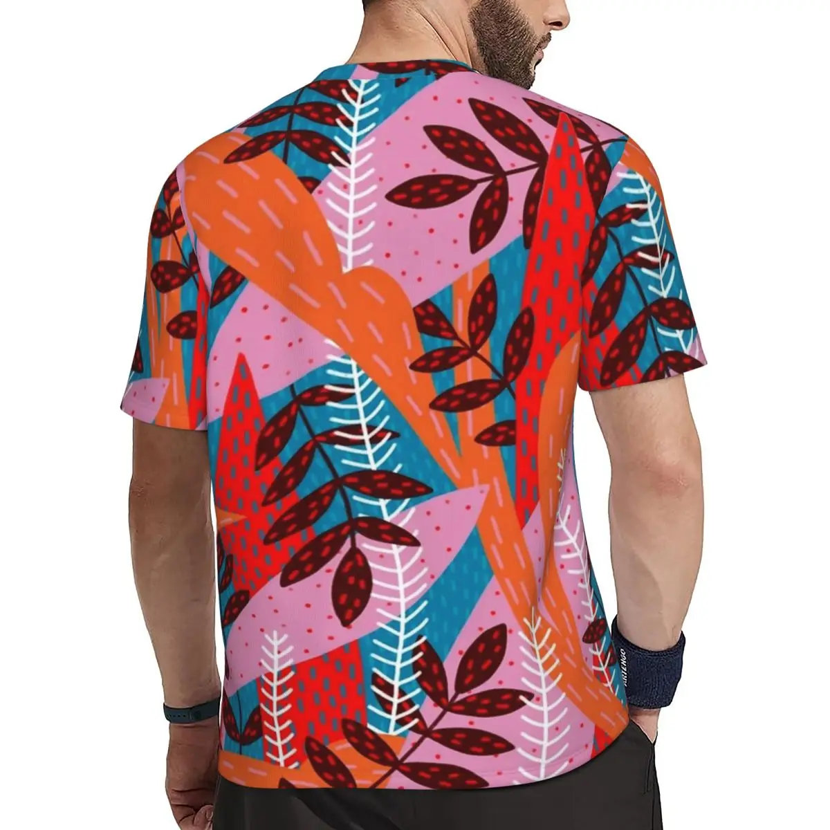 Magical Forest Men's Short-sleeved Mesh Classic Loose Cool Comfortable T-Shirt image 2