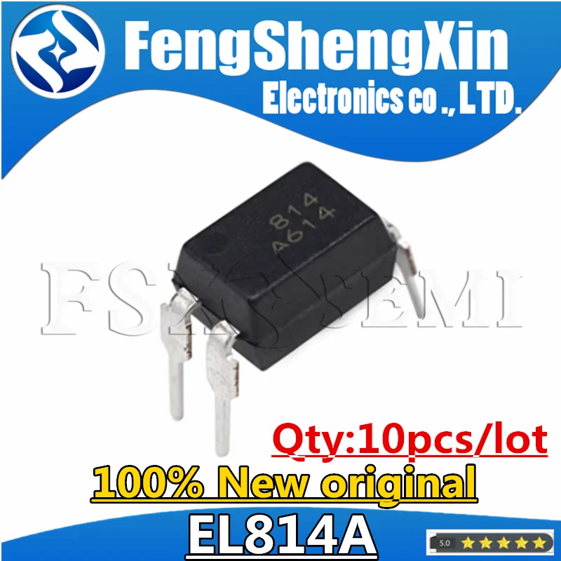 10pcs/lot 100% New  EL814A DIP4 EL814 DIP PC814 PC814A 814A DIP-4 PHOTOCOUPLER Chips