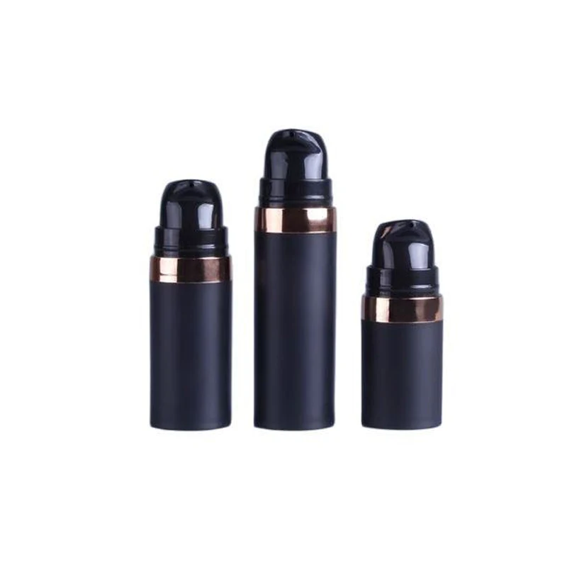 5ml 10ml 15ml X 24PCS Black Sample Airless Bottle Lotion Cream Pump Cosmetics Skin Care Personal Makeup Container Travel