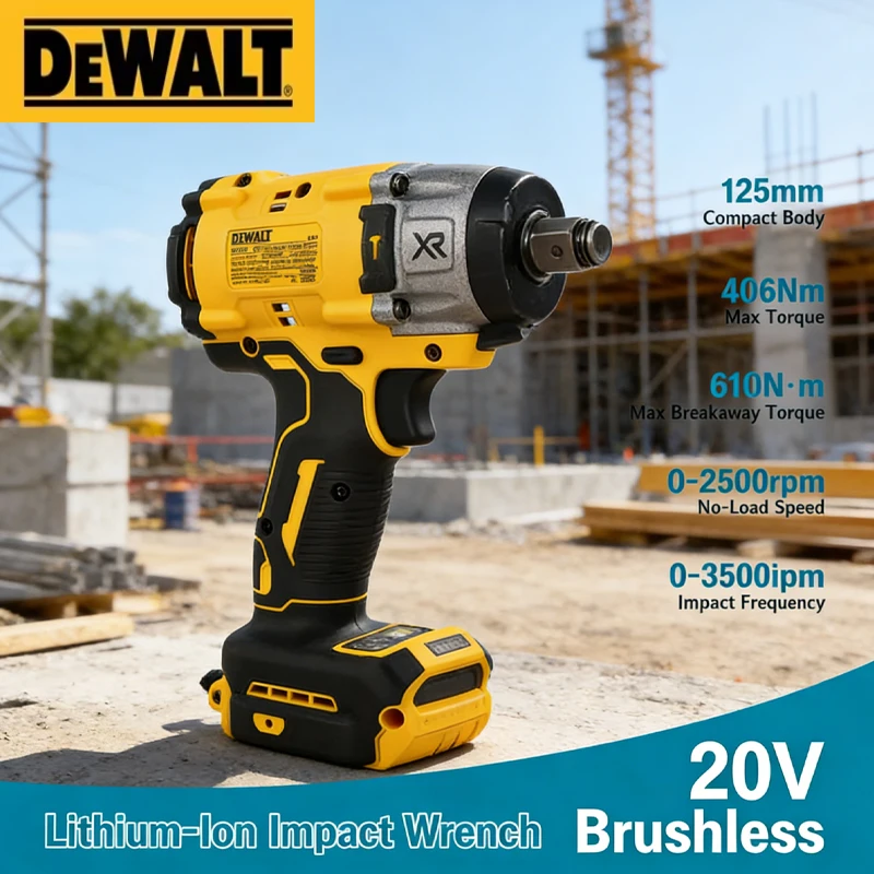 

Fit Dewalt DCF922 Brushless Impact Wrench 610N.m Cordless Driver Large torque Variable Speed Electric Rechargeable Wrench 20