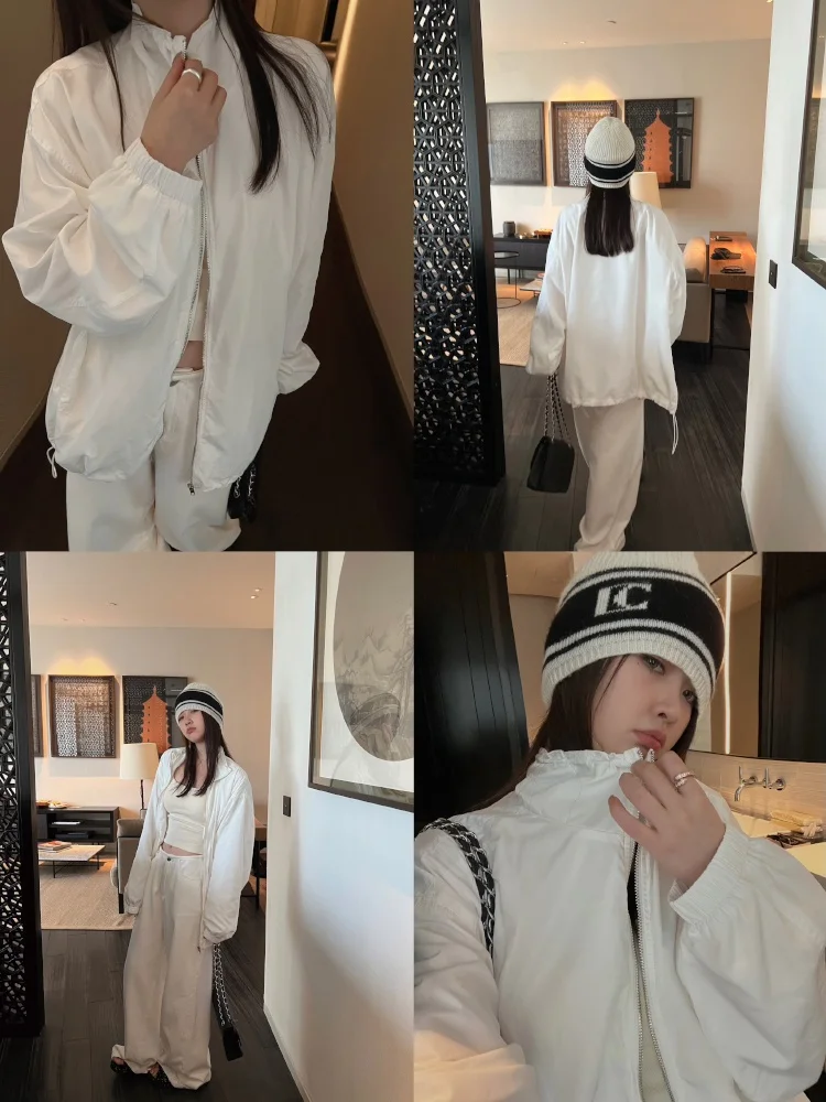 

Женское пальто Superniniyy однотонного цвета с воротником-стойкой на молнии, длинными рукавами, свободного кроя, для повседневной носки, осеннее