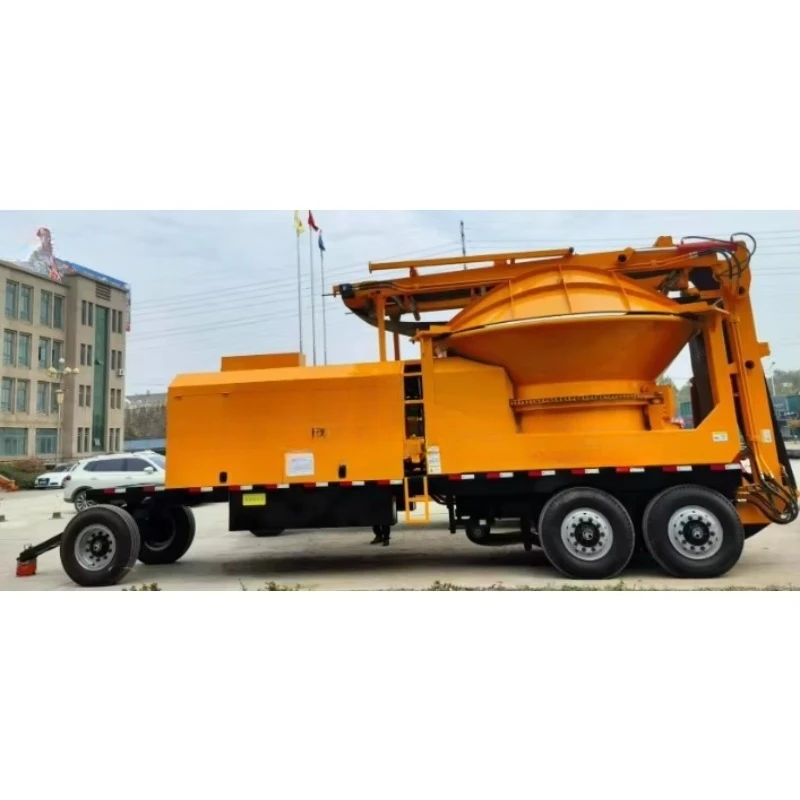Electric Wood Chipper Shredder Tree Stump Waste Wood Crusher Machine With Feeding Belt Conveyor view 4