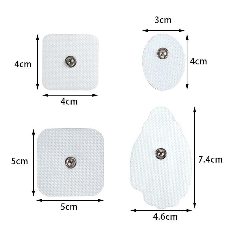 10/30PCS Self Adhesive Replacement Tens Electrode Pads Square Electric Muscle Stimulator Digital Machine EMS Massager Sticker