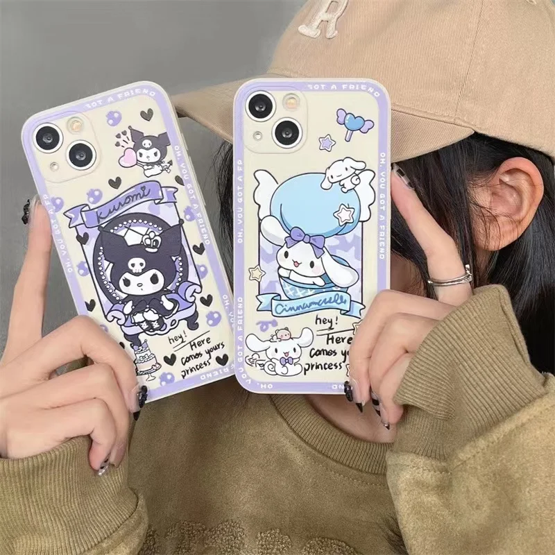 Cartoon Kuromi Cinnamoroll Case For OnePlus 9R 10R 9 10 Pro 11 9RT 8T 10T 11R Nord CE 3 Lite N30 N20 SE N200 ACE 2 2V Tpu Cover