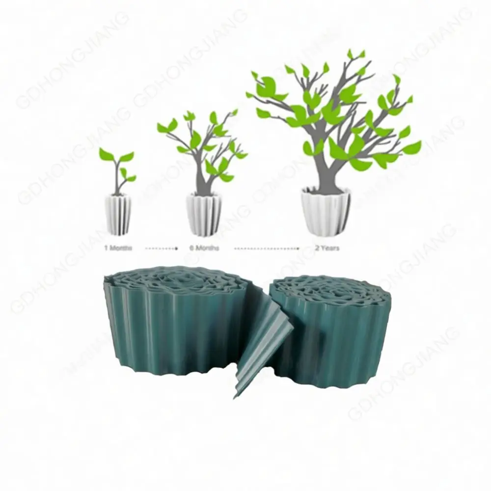 Garden Lawn Edging Border Flexible Plastic Wave Fence Decorative Barrier For Flower Bed Pathway Grass Protection Green